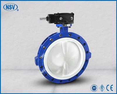 شیر پروانه ای PTFE با خط کامل Nsv